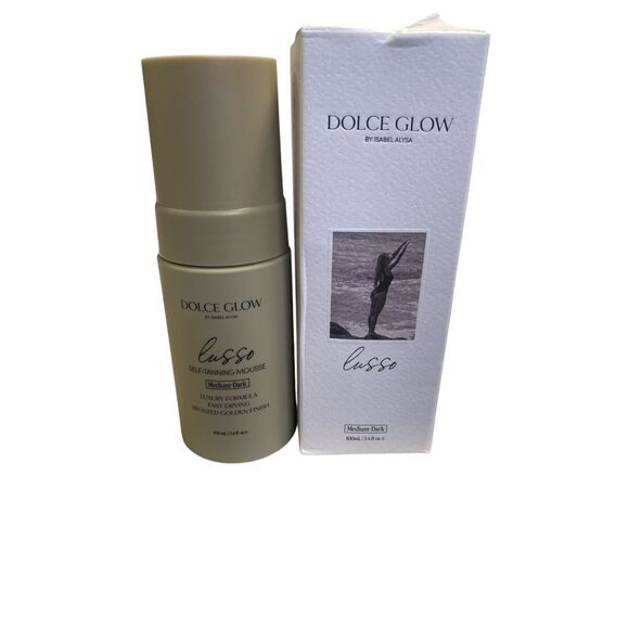 Dolce Glow Lusso Self-Tanning Mousse Medium-Dark 100mL by Isabel Alysa NIB - Picture 1 of 1